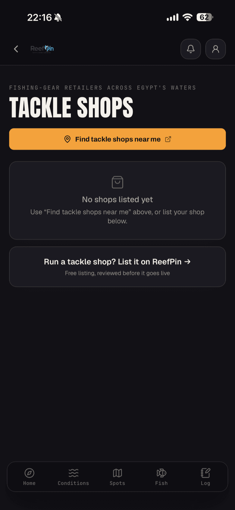 Tackle shops